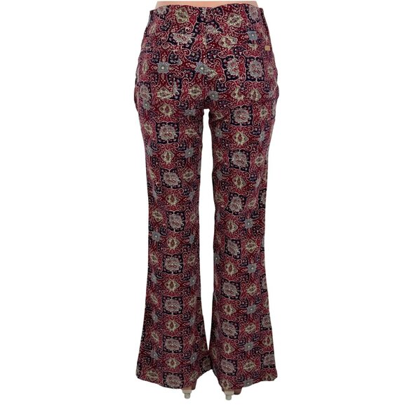 Vtg Y2K NWT Tommy Hilfiger Paisley Floral Wide Leg Corduroy Jeans | Boho Grunge - Picture 12 of 16